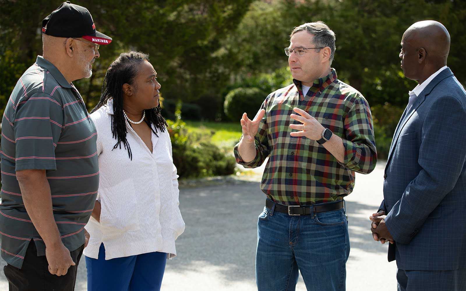 Eugene with his father and brother